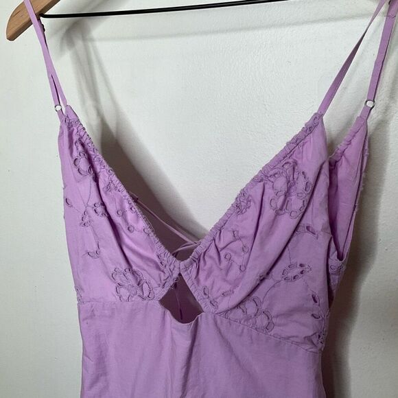 Zara Cotton Embroidered Eyelet Mini Dress - Picture 8 of 12